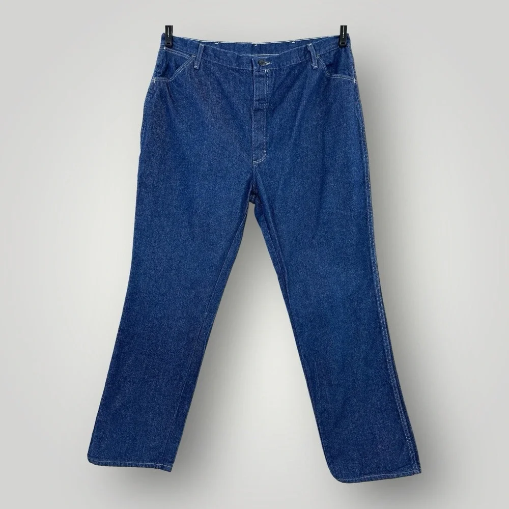 Bulwark FR Jeans Men Size 44x34‎ Blue Denim Relaxed Fit Fire Resistant Straight